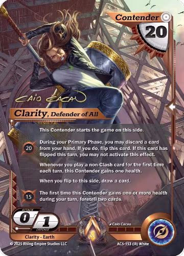 Clarity, Defender of All (Iconic Rare) (AC5-153), Equilibrium — Alpha Clash card price