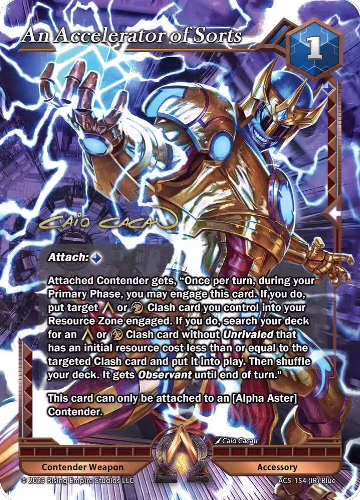 An Accelerator of Sorts (Iconic Rare) (AC5-154), Equilibrium — Alpha Clash card price