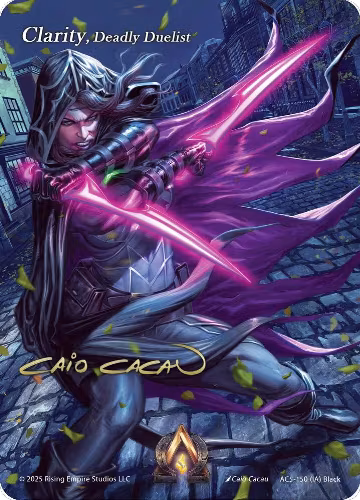 Clarity, Deadly Duelist (Iconic Art) (AC5-156), Equilibrium — Alpha Clash card price