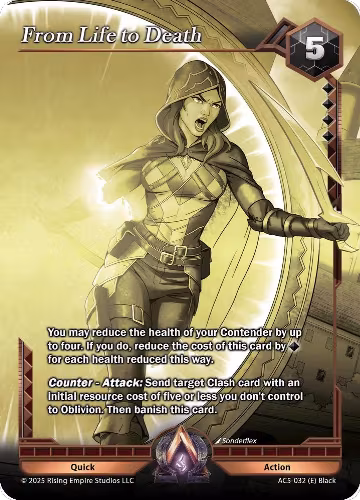 From Life to Death (Gold Chase) (AC5-032), Equilibrium — Alpha Clash card price