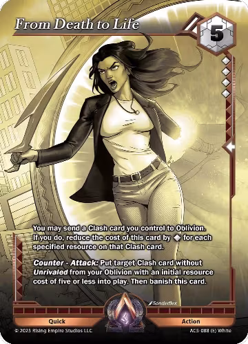 From Death to Life (Gold Chase) (AC5-088), Equilibrium — Alpha Clash card price