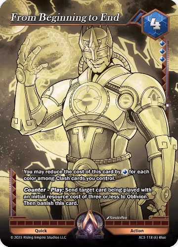 From Beginning to End (Gold Chase) (AC5-118), Equilibrium — Alpha Clash card price