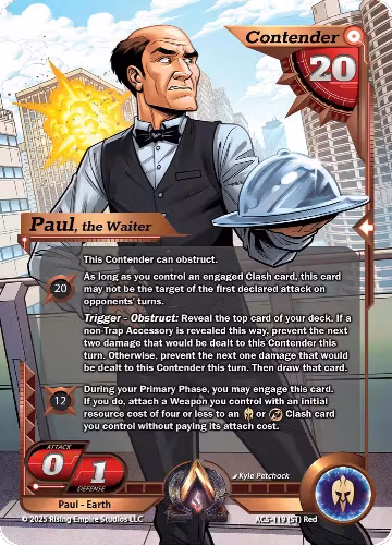 Paul, the Waiter (Clash Kit Exclusive) (AC5-119), Equilibrium — Alpha Clash card price