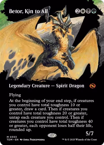 Betor, Kin to All (Borderless) (353), Tarkir: Dragonstorm — Magic card price