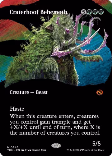 Craterhoof Behemoth (Borderless) (346), Tarkir: Dragonstorm — Magic card price