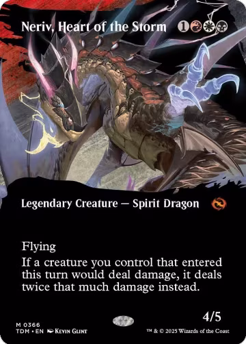 Neriv, Heart of the Storm (Borderless) (366), Tarkir: Dragonstorm — Magic card price