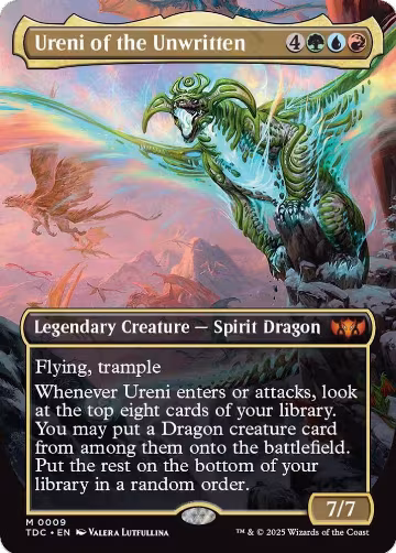 Ureni of the Unwritten (Borderless) (9), Commander: Tarkir: Dragonstorm — Magic card price