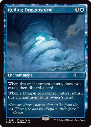 Roiling Dragonstorm (421), Promo Pack: Tarkir: Dragonstorm — Magic card price
