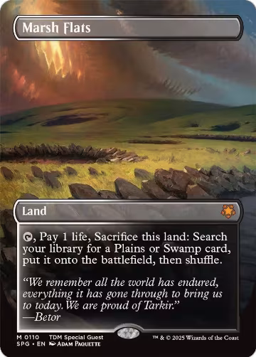 Marsh Flats (Borderless) (110), Special Guests — Magic card price