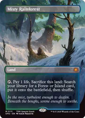 Misty Rainforest (Borderless) (111), Special Guests — Magic card price