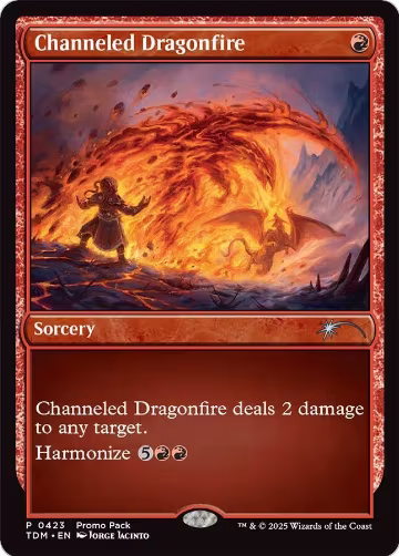 Channeled Dragonfire (423), Promo Pack: Tarkir: Dragonstorm — Magic card price