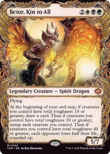 Betor, Kin to All (Showcase) (308), Tarkir: Dragonstorm — Magic card price
