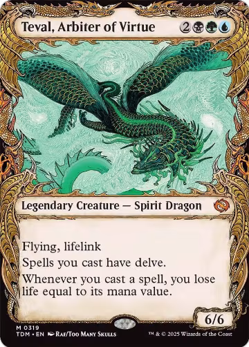 Teval, Arbiter of Virtue (Showcase) (319), Tarkir: Dragonstorm — Magic card price