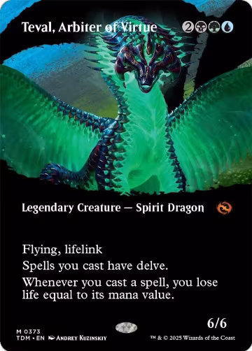 Teval, Arbiter of Virtue (Borderless) (373), Tarkir: Dragonstorm — Magic card price