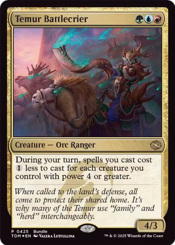 Temur Battlecrier (TDM Bundle) (425), Unique and Miscellaneous Promos — Magic card price