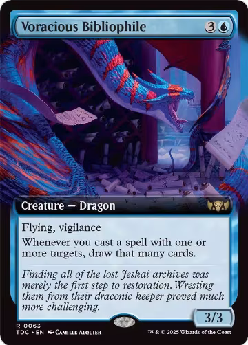 Voracious Bibliophile (Extended Art) (63), Commander: Tarkir: Dragonstorm — Magic card price