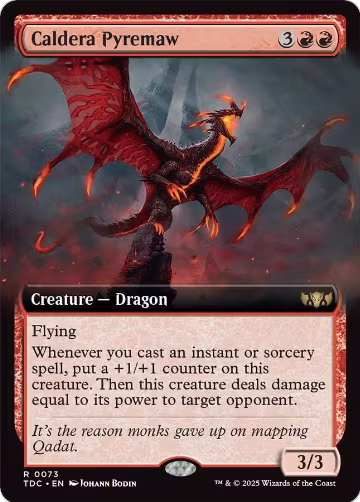 Caldera Pyremaw (Extended Art) (73), Commander: Tarkir: Dragonstorm — Magic card price