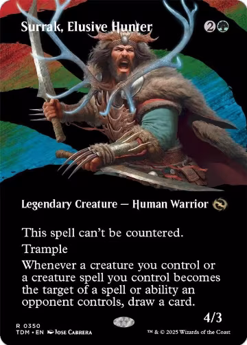 Surrak, Elusive Hunter (Borderless) (350), Tarkir: Dragonstorm — Magic card price