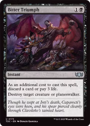 Bitter Triumph (173), Commander: Tarkir: Dragonstorm — Magic card price