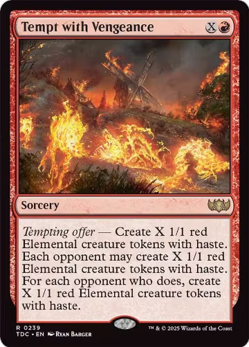 Tempt with Vengeance (239), Commander: Tarkir: Dragonstorm — Magic card price