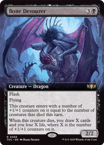 Bone Devourer (Extended Art) (66), Commander: Tarkir: Dragonstorm — Magic card price
