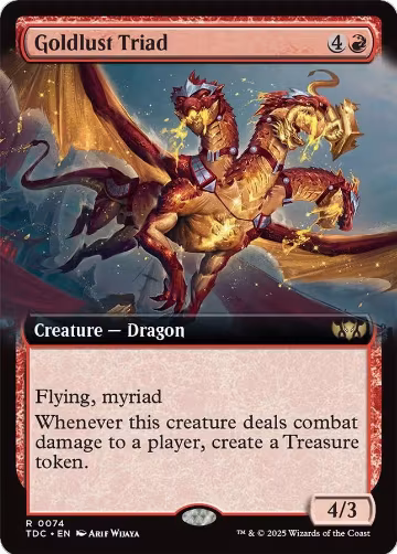 Goldlust Triad (Extended Art) (74), Commander: Tarkir: Dragonstorm — Magic card price