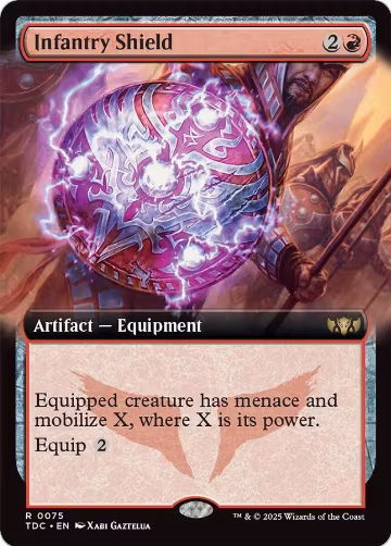 Infantry Shield (Extended Art) (75), Commander: Tarkir: Dragonstorm — Magic card price