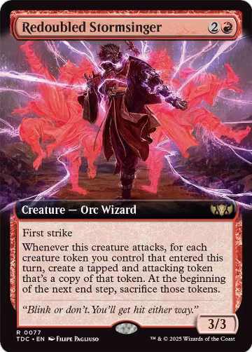 Redoubled Stormsinger (Extended Art) (77), Commander: Tarkir: Dragonstorm — Magic card price