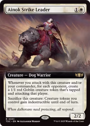 Ainok Strike Leader (Extended Art) (51), Commander: Tarkir: Dragonstorm — Magic card price