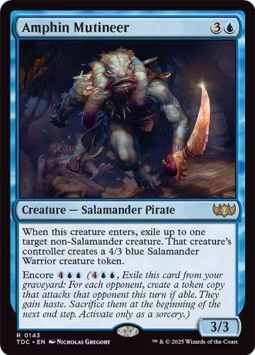 Amphin Mutineer (143), Commander: Tarkir: Dragonstorm — Magic card price