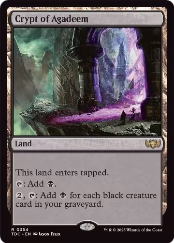Crypt of Agadeem (354), Commander: Tarkir: Dragonstorm — Magic card price