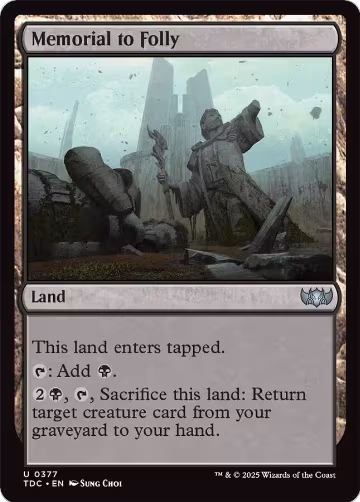 Memorial to Folly (377), Commander: Tarkir: Dragonstorm — Magic card price
