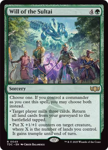 Will of the Sultai (49), Commander: Tarkir: Dragonstorm — Magic card price