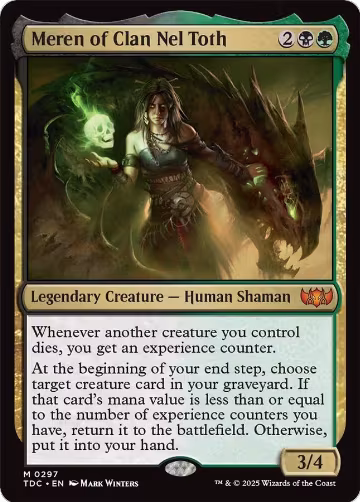 Meren of Clan Nel Toth (297), Commander: Tarkir: Dragonstorm — Magic card price