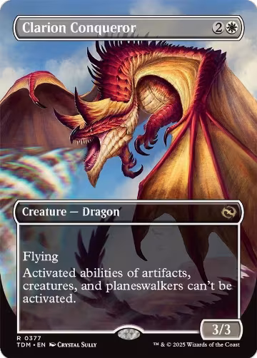 Clarion Conqueror (Borderless) (377), Tarkir: Dragonstorm — Magic card price