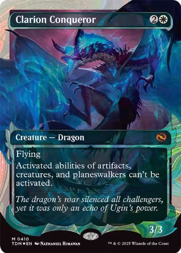 Clarion Conqueror (Showcase) (Halo Foil) (410), Tarkir: Dragonstorm — Magic card price