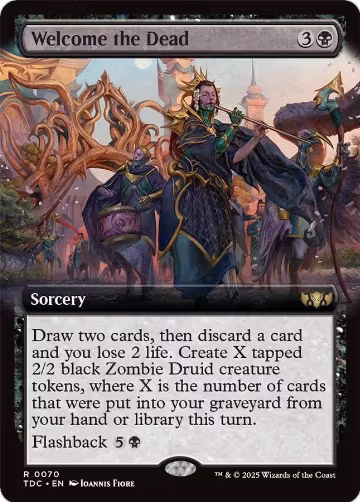 Welcome the Dead (Extended Art) (70), Commander: Tarkir: Dragonstorm — Magic card price