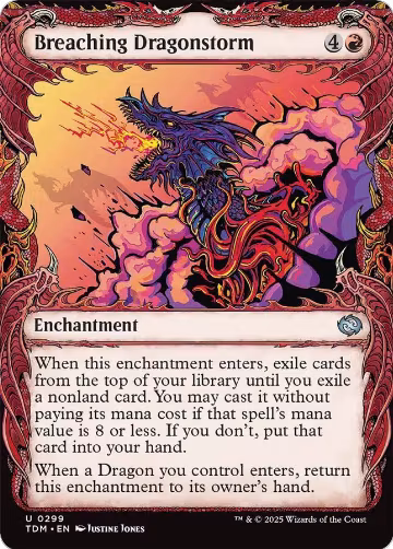 Breaching Dragonstorm (Showcase) (299), Tarkir: Dragonstorm — Magic card price