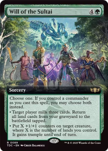 Will of the Sultai (Extended Art) (89), Commander: Tarkir: Dragonstorm — Magic card price