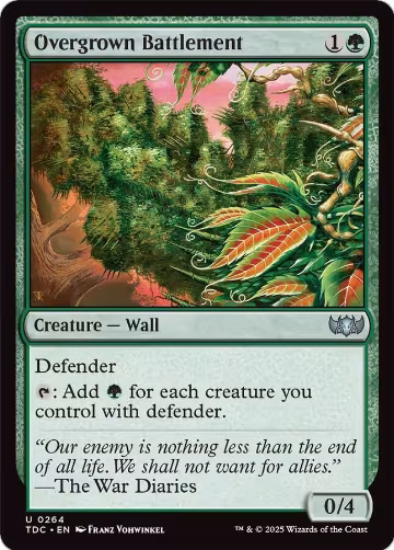 Overgrown Battlement (264), Commander: Tarkir: Dragonstorm — Magic card price