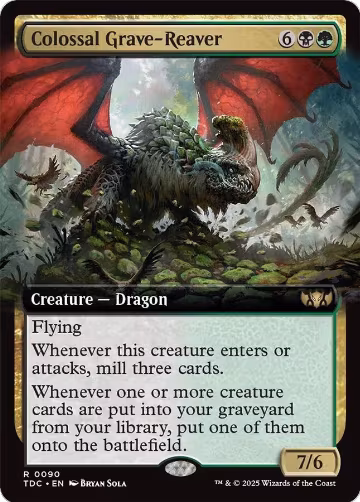 Colossal Grave-Reaver (Extended Art) (90), Commander: Tarkir: Dragonstorm — Magic card price