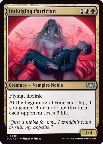 Indulging Patrician (292), Commander: Tarkir: Dragonstorm — Magic card price
