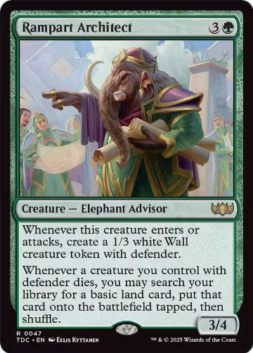 Rampart Architect (47), Commander: Tarkir: Dragonstorm — Magic card price