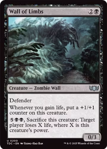 Wall of Limbs (200), Commander: Tarkir: Dragonstorm — Magic card price