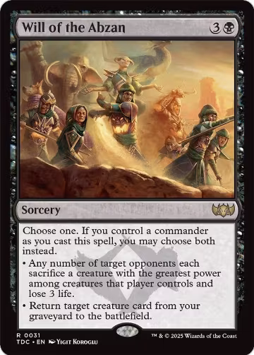Will of the Abzan (31), Commander: Tarkir: Dragonstorm — Magic card price