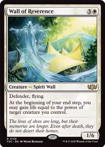 Wall of Reverence (139), Commander: Tarkir: Dragonstorm — Magic card price