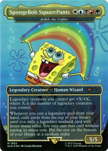 SpongeBob SquarePants - Jodah, the Unifier (Rainbow Foil) (1932), Secret Lair Drop Series — Magic card price