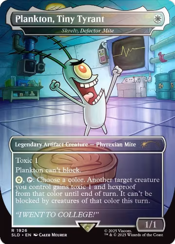 Plankton, Tiny Tyrant - Skrelv, Defector Mite (Rainbow Foil) (1926), Secret Lair Drop Series — Magic card price