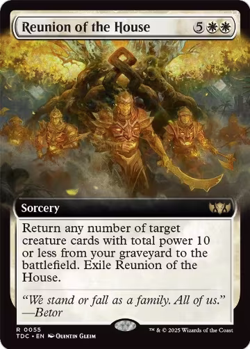 Reunion of the House (Extended Art) (55), Commander: Tarkir: Dragonstorm — Magic card price