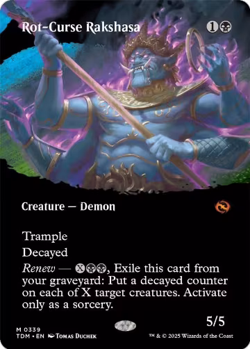 Rot-Curse Rakshasa (Borderless) (339), Tarkir: Dragonstorm — Magic card price